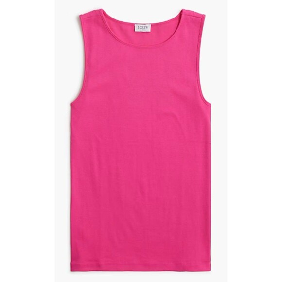 🌸 J.Crew Women's Shell Tank Top – Sweet Fuchsia – Size Large – $29.50 NWT - Picture 3 of 7